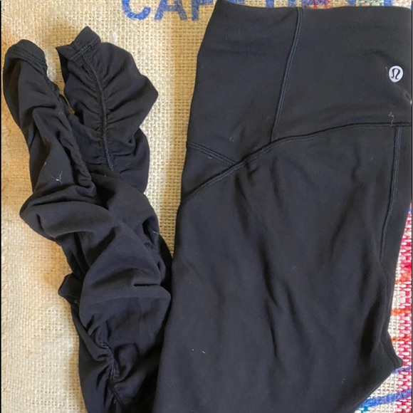 lululemon athletica Pants - LuluLemon Rouched Black Leggings